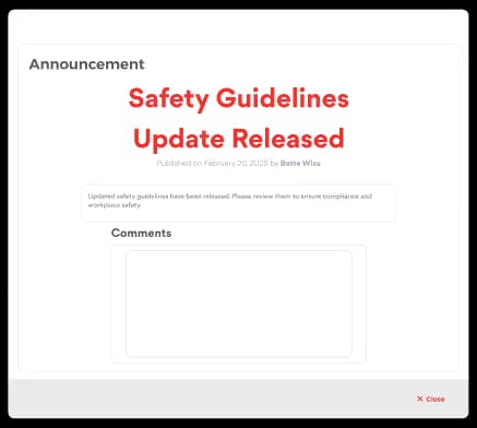 Keep Everyone in the Loop with Announcements