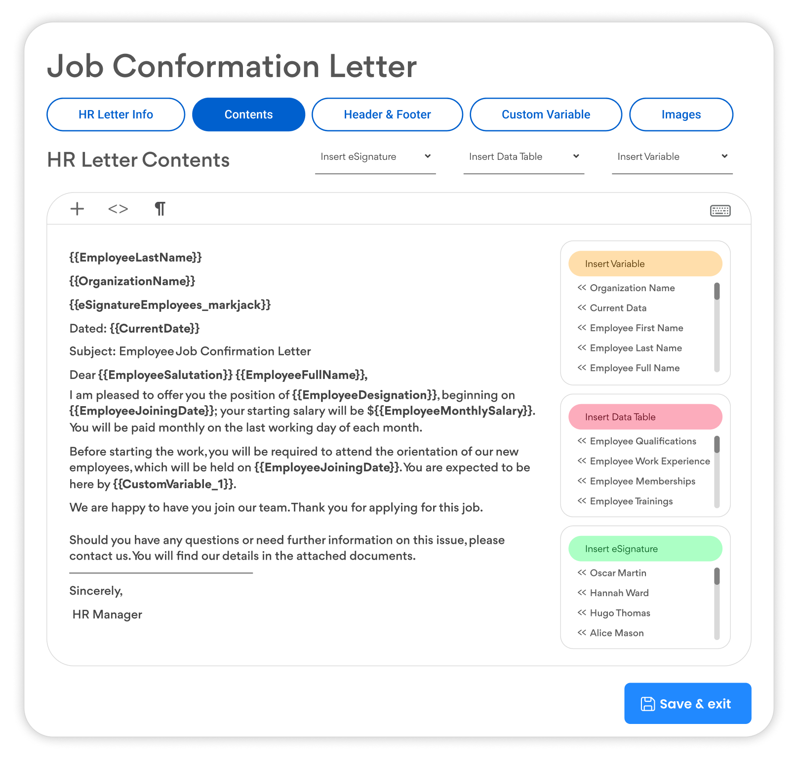 Bulk Letter Generation