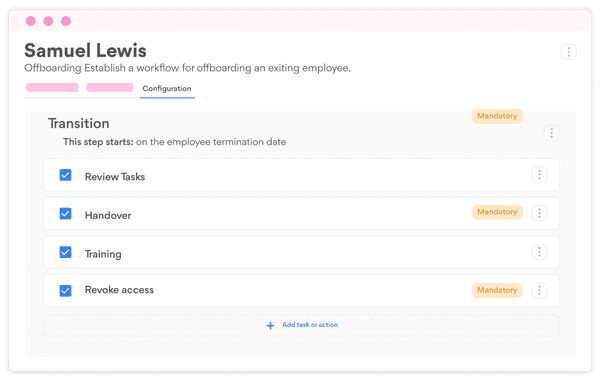 Offboarding Resignees