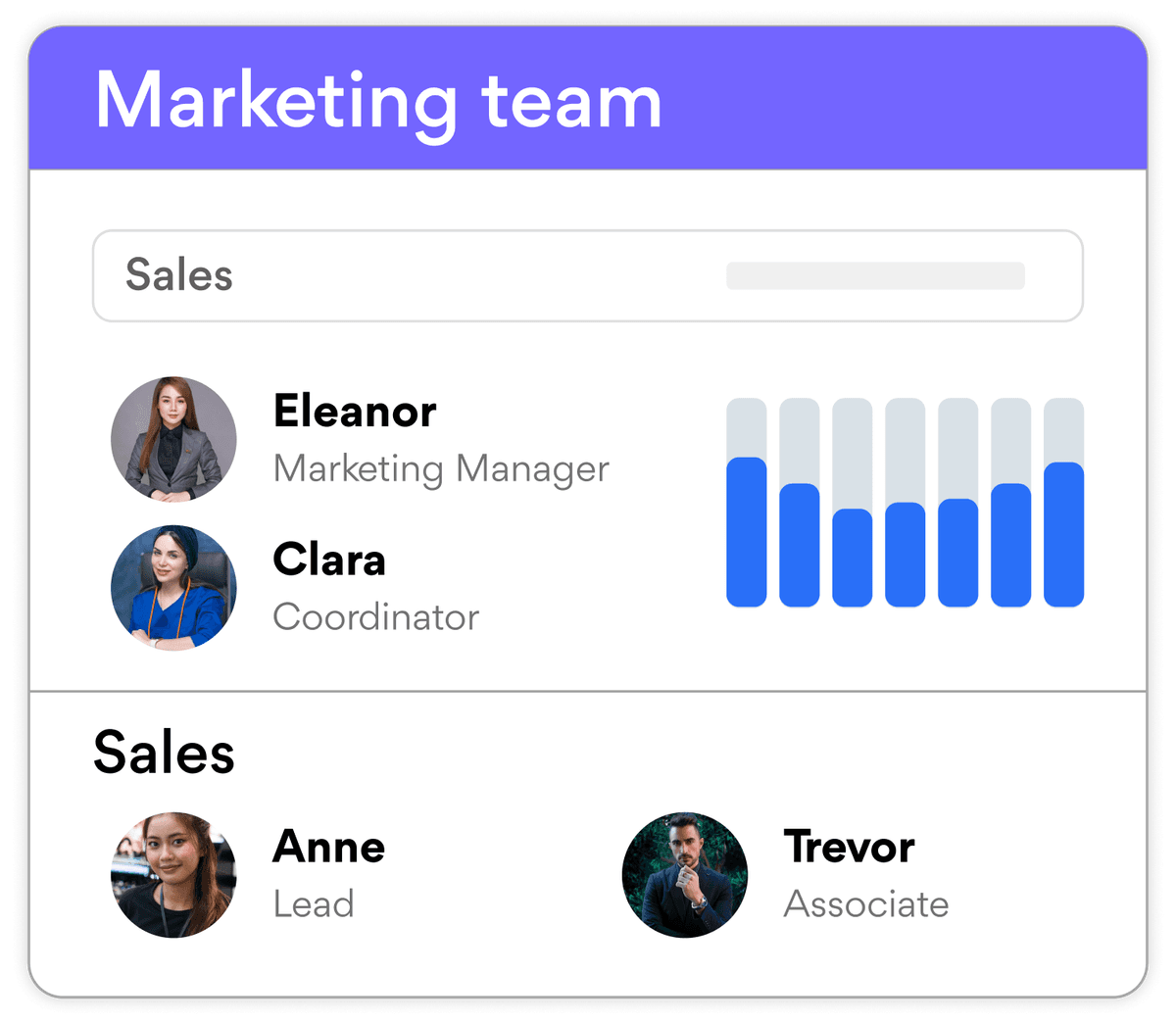 Gain Insights with Team and Department Overviews